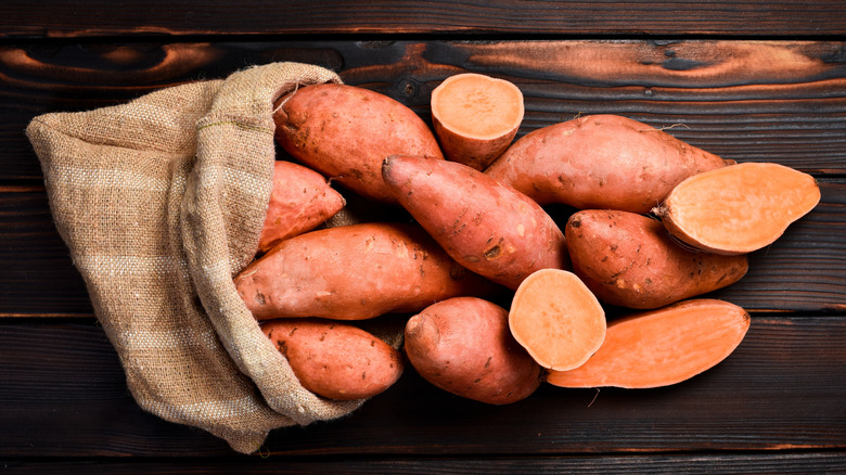 Bag of sweet potatoes