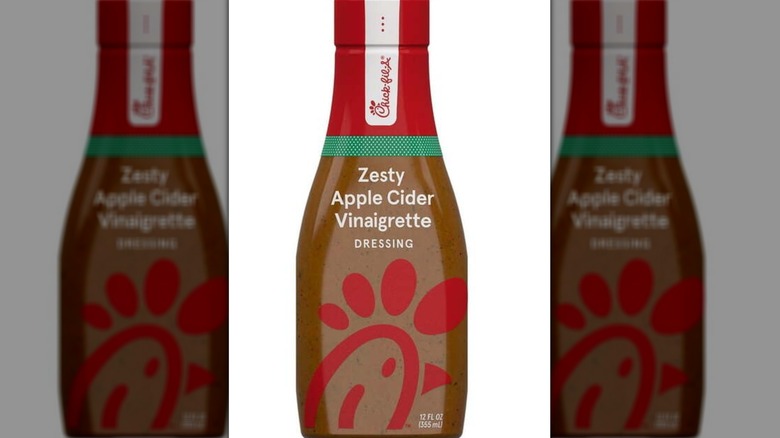 Bottle of Chick-fil-A Zesty Apple Vinaigrette Refrigerated Salad Dressing