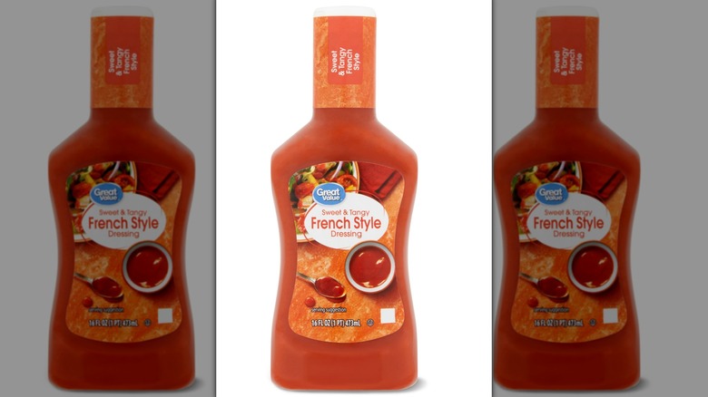 Bottle of Great Value Sweet & Tangy French Style Salad Dressing