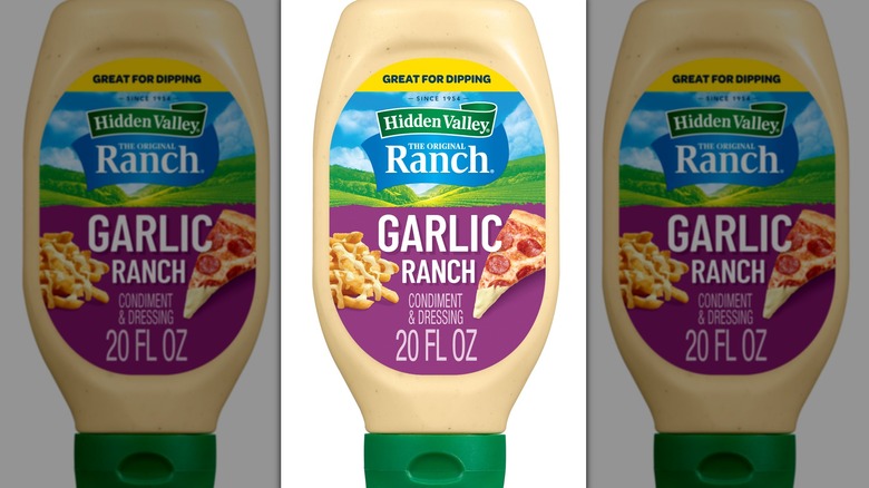 Bottle of Hidden Valley Garlic Ranch Dressing
