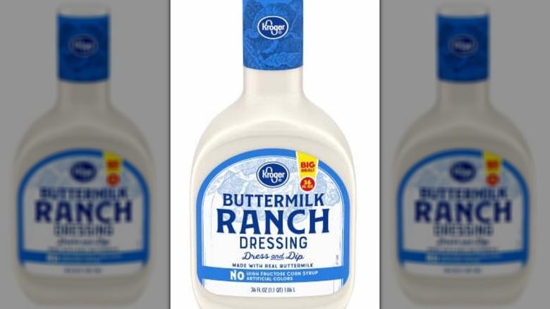 Bottle of Kroger buttermilk ranch