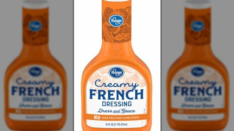 Bottle of Kroger Creamy Salad Dressing
