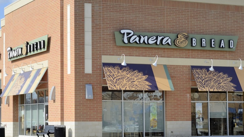 Exterior of a Panera Bread location.