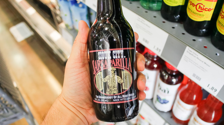 a bottle of Sioux City Sarsaparilla