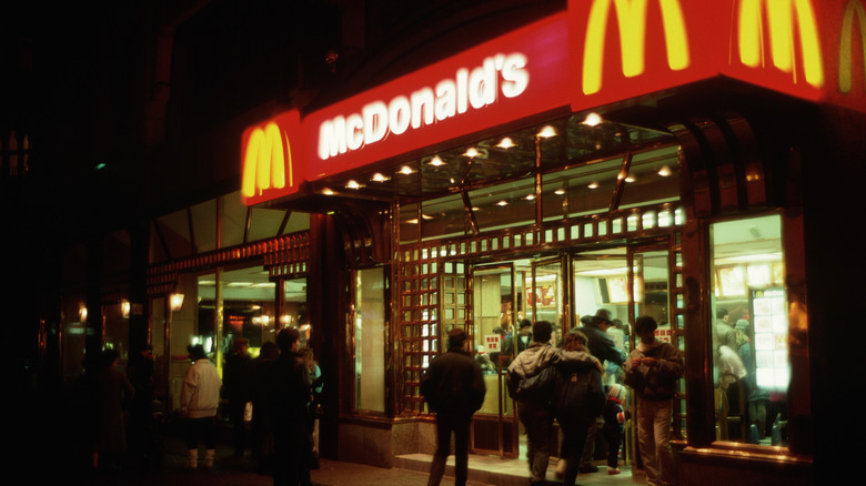McDonald's at night in the 1970s and 80s