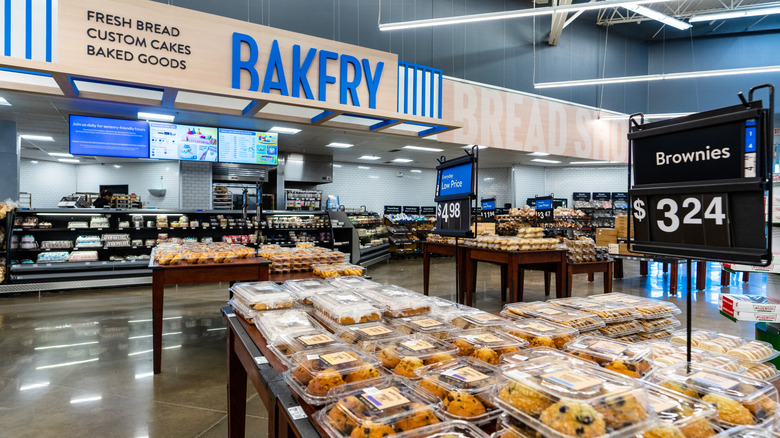 The bakery section inside of a Walmart location.
