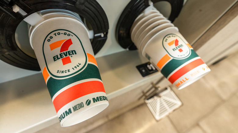 To-go coffee cups from 7-Eleven