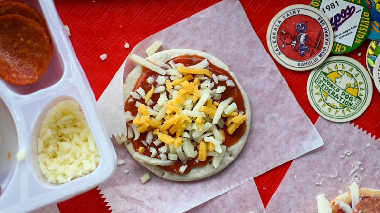 mini Lunchables pizza
