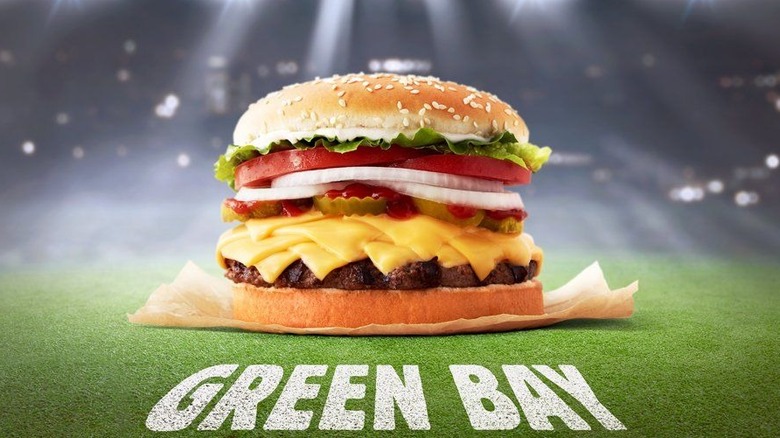 Ad for Burger King's Green Bay Whopper