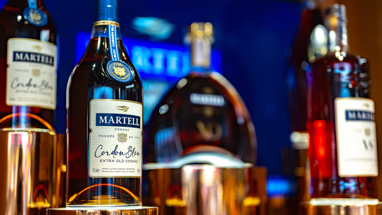 Bottles of Cognac Martell cognac