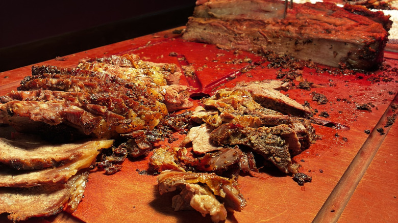 Meat carving station at The Eatery