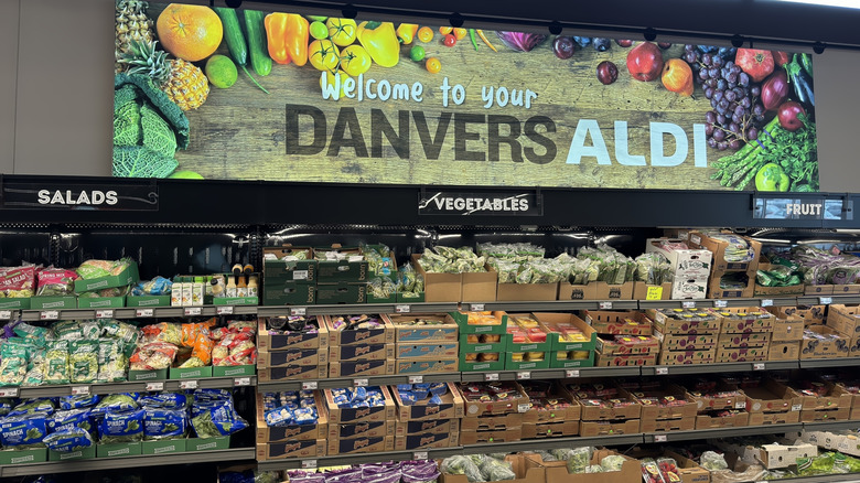 produce selection at Massachusetts Aldi store
