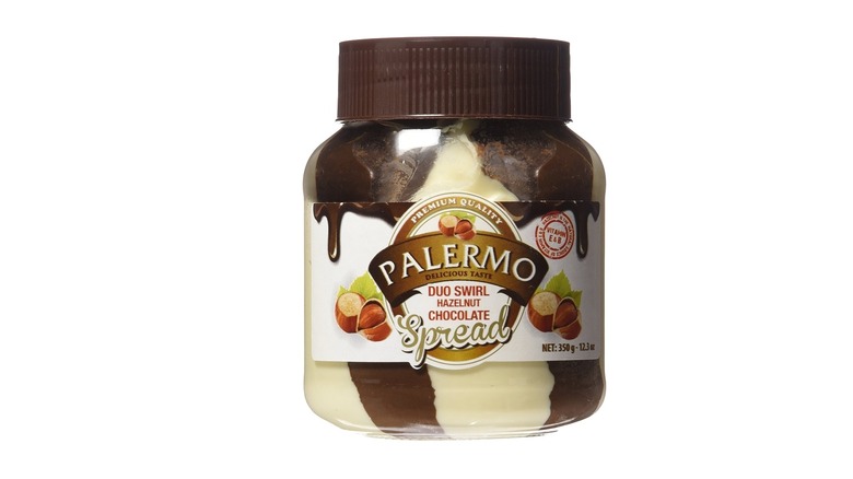 chocolate hazelnut spread on plate