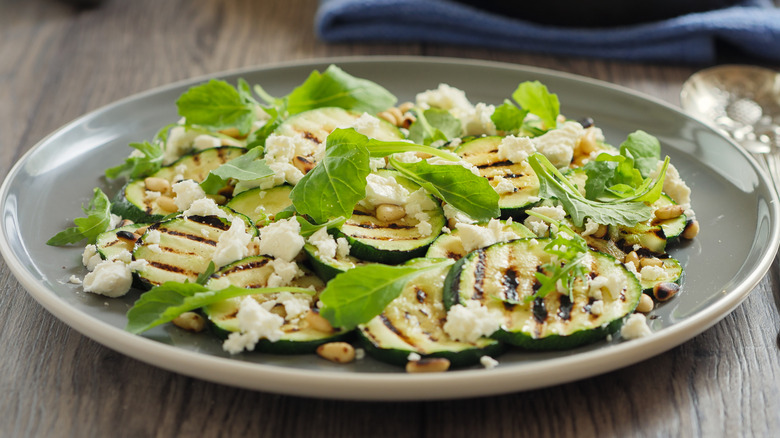 Grilled zucchini salad