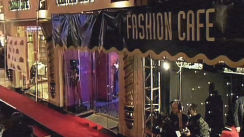 Fashion Cafe exterior at night