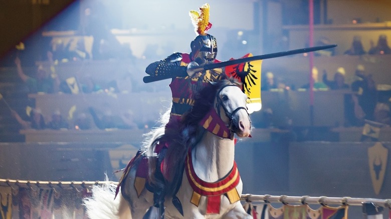 Medieval Times Dinner & Tournament jousting event man on horse