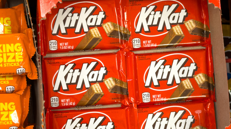KitKats on a retail display