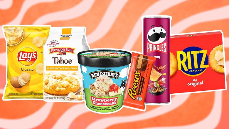 Various snacks that are being sold in smaller quantities