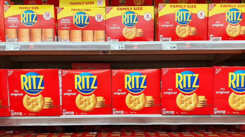Ritz Crackers display at grocery store