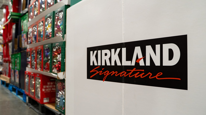 Close-up of the Kirkland Signature logo
