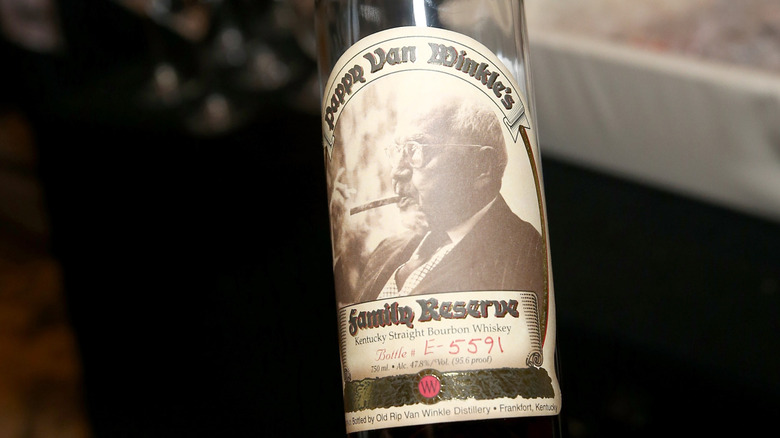 Bottle of Pappy Van Winkle's Family Reserve bourbon