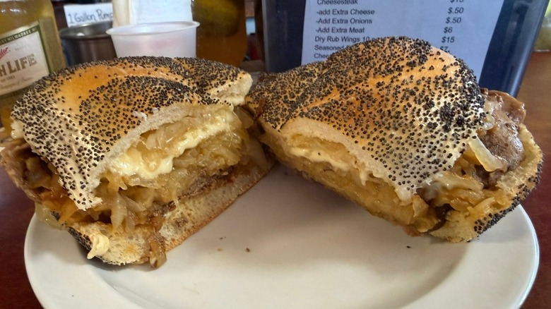 Cheesesteak sandwich from Donkey's Place