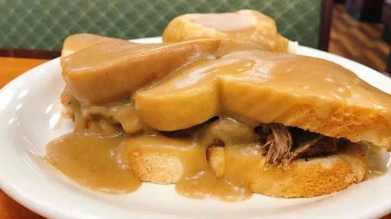 Hot Beef Sandwich from Charlie's Main Street Cafe