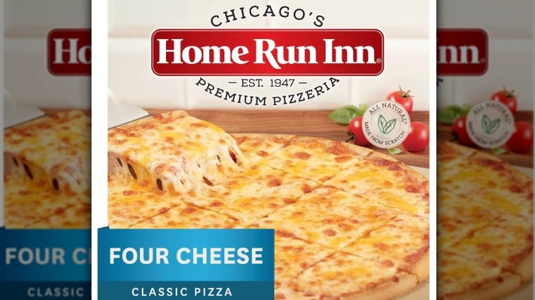Home Run Inn four cheese pizza box