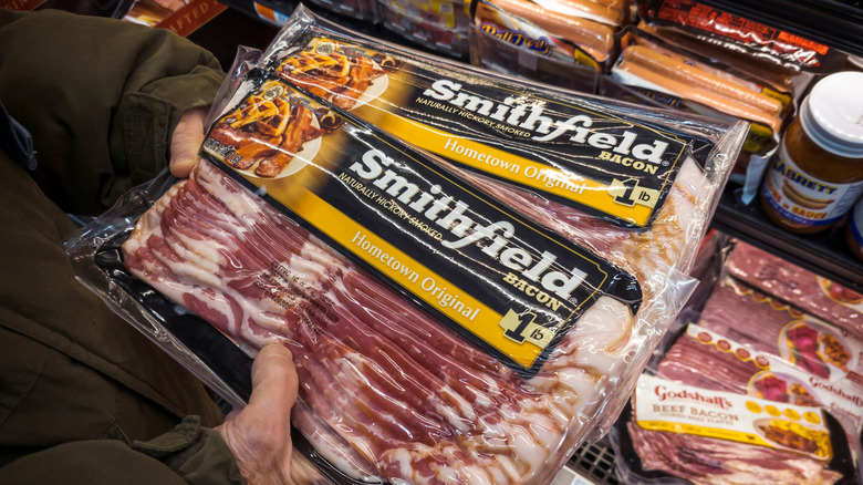 Packs of Smithfield bacon
