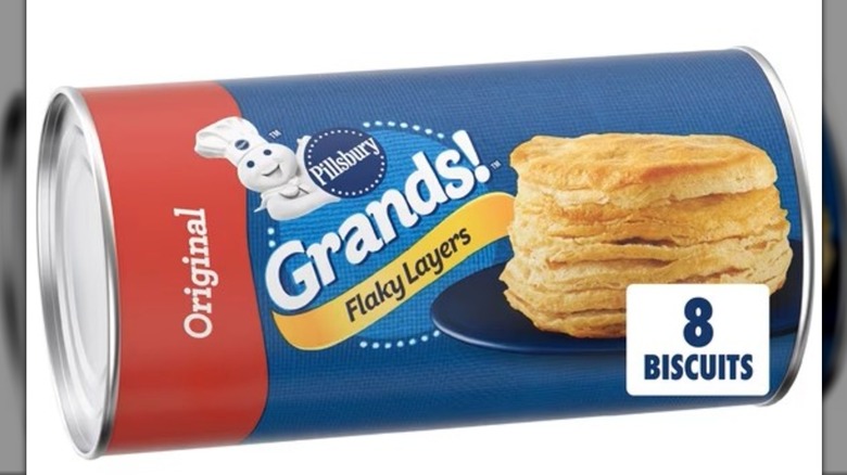 A can of Pillsbury Grands! Original biscuits on a white background.