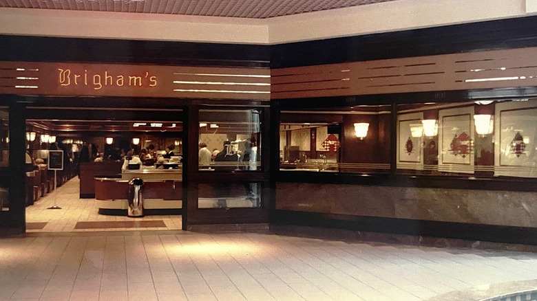Brigham's Ice Cream entrance from inside Burlington Mall