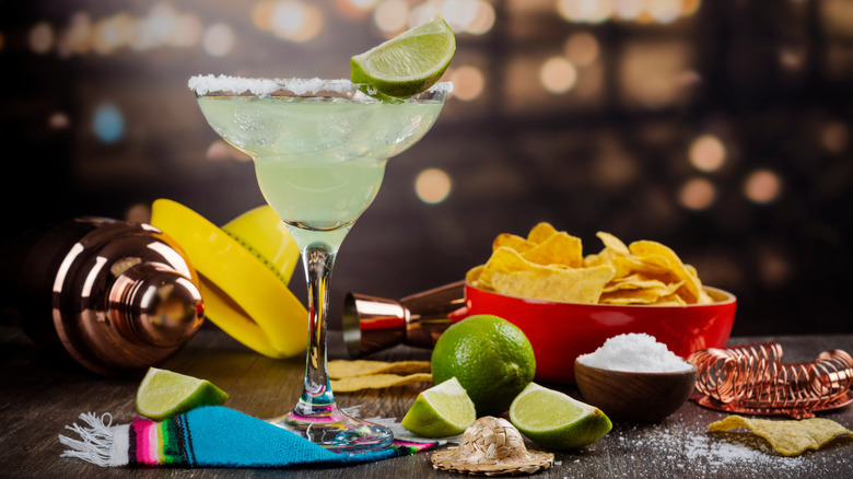 Margarita glass by Mexican decor and tumbler