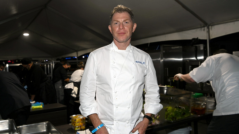 Bobby flay in a kitchen