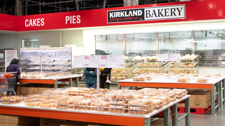 People shopping in Costco bakery