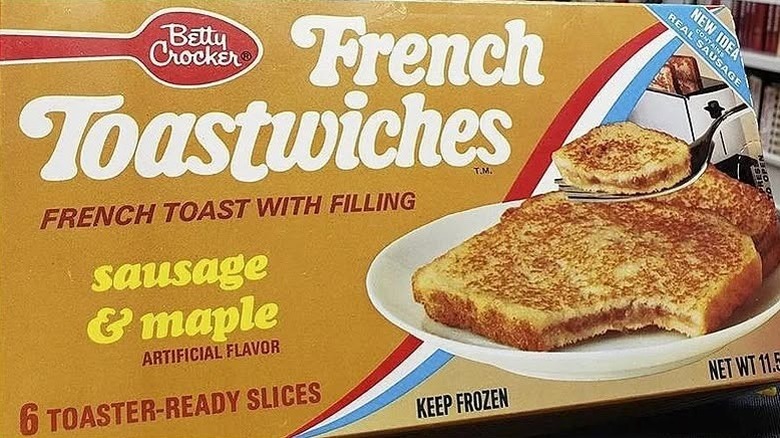 French Toastwiches box for French toast with sausage and maple filling