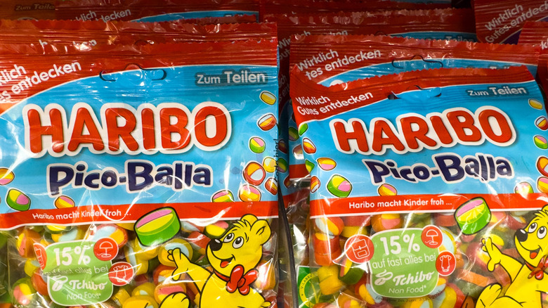bags of the Haribo Pico-Balla candies on store shelves