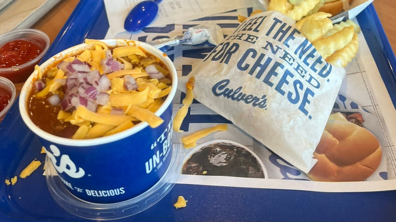 Culver's chili and fries