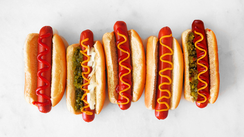 hot dogs on surface
