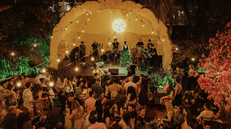 Pineapple stage at Ball & Chain's patio