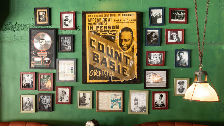 Historic images in Ball & Chain's wall