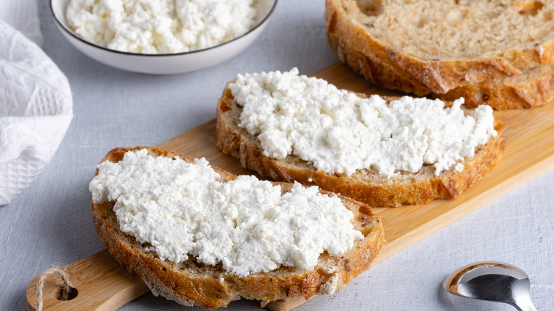 Cottage cheese on toast