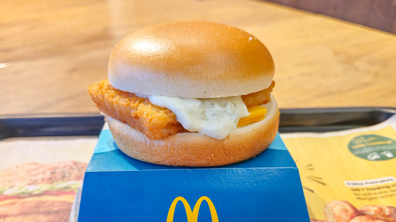 A Filet-o-Fish sandwich from McDonald's