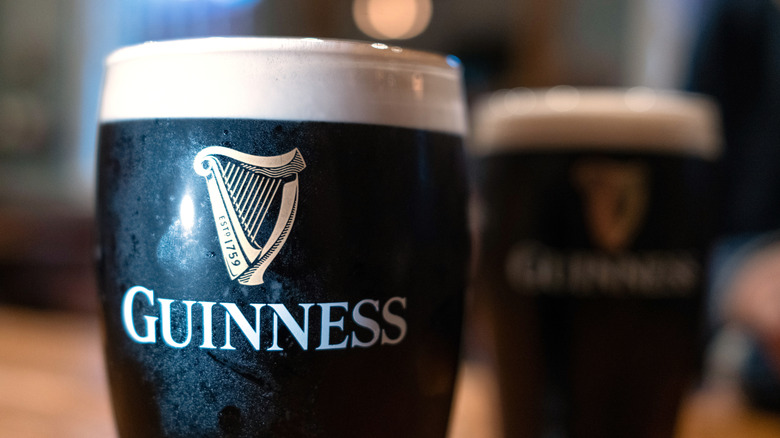 guinness in glasses