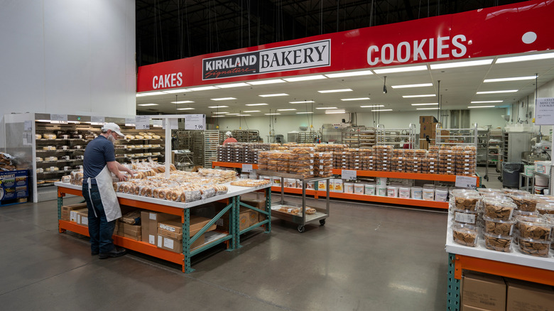 Image of Costco bakery section with goods on display.