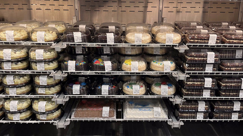 Image of Costco bakery section with goods on display.
