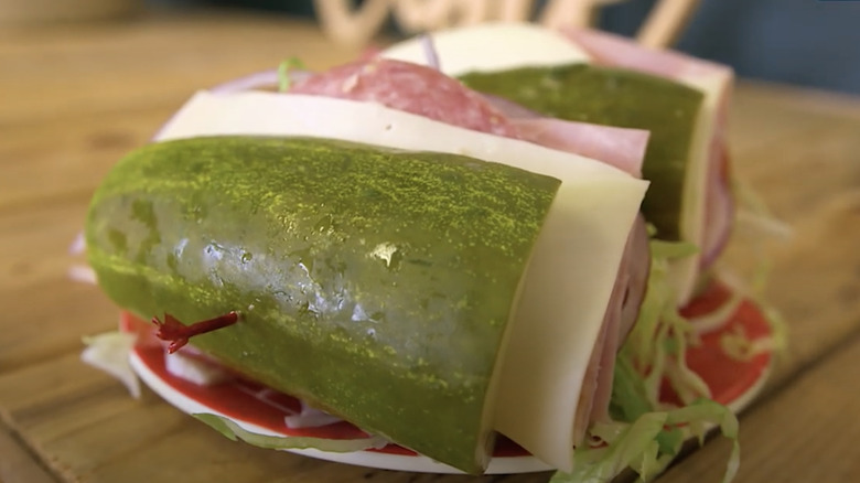 Sub on pickle bun