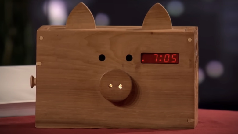 The Wake n' Bacon wooden prototype as seen on "Shark Tank."