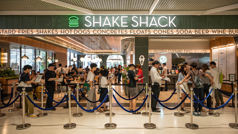 People standing in line to order at Shake Shack