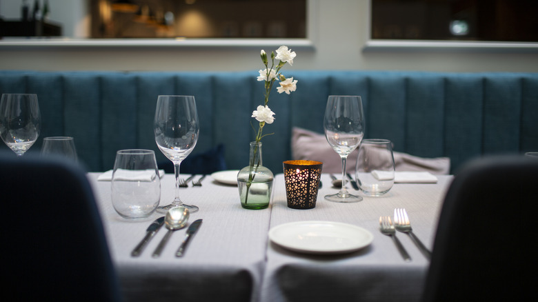 Table at a restaurant
