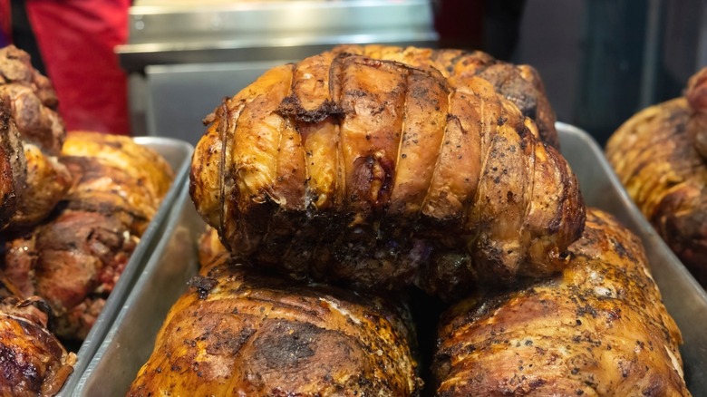 Roast pork, for use in Philadelphia roast pork sandwiches.